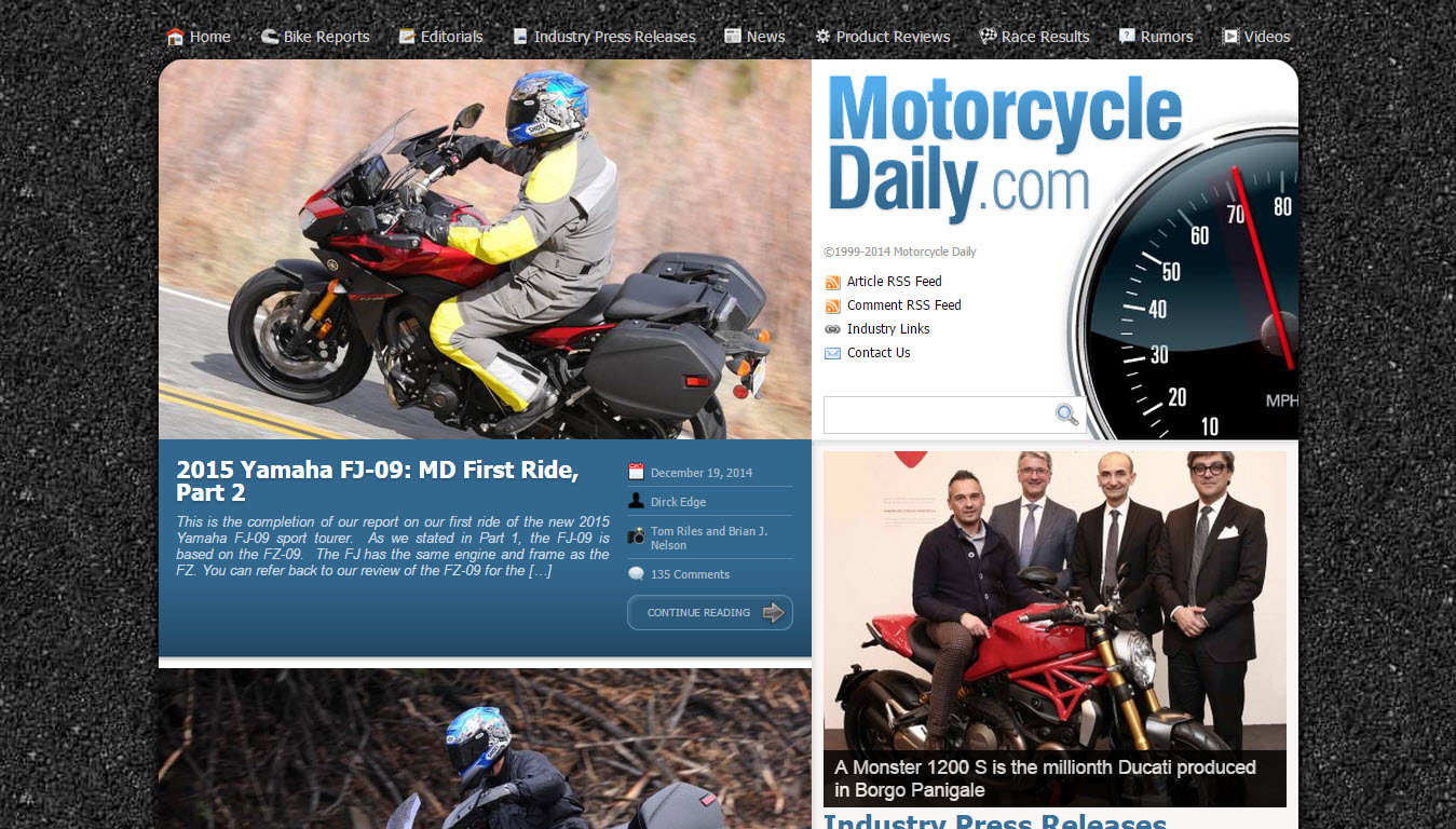 Motorcycle Daily runs on Company Juice