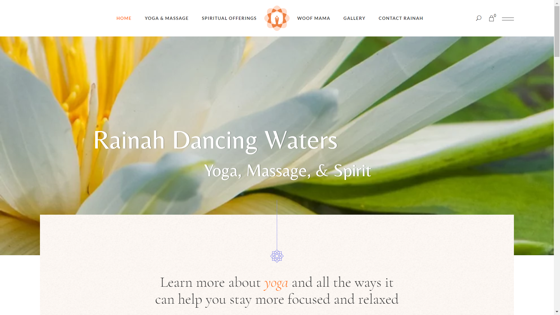 Portfolio Item - Rainah Dancing Waters Yoga